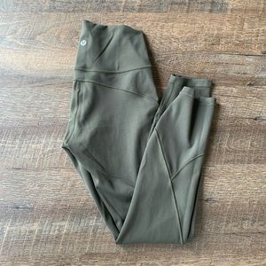 Lululemon in movement tights - dark olive